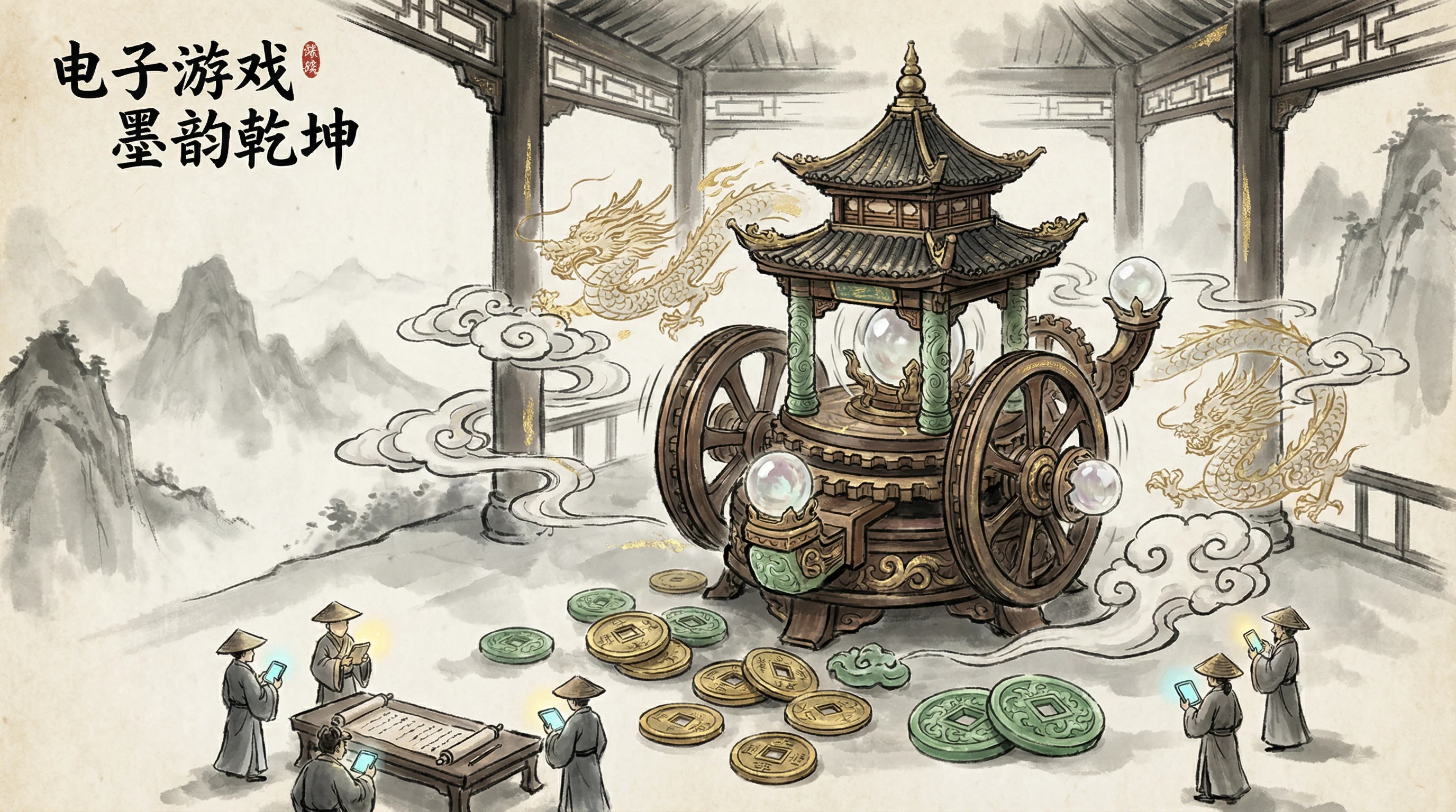 南宫28电子游艺水墨画